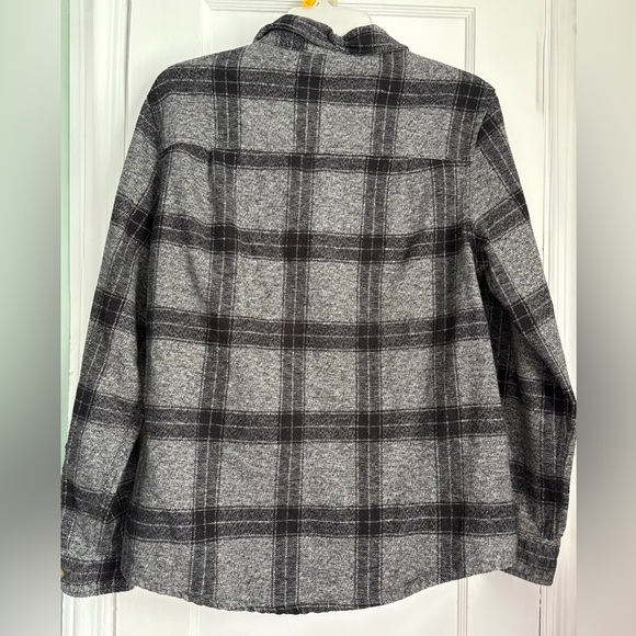 Colorado Clothing Men’s Plaid Flannel Button Up Gray- Black Shirt Sz: Large - Picture 3 of 12
